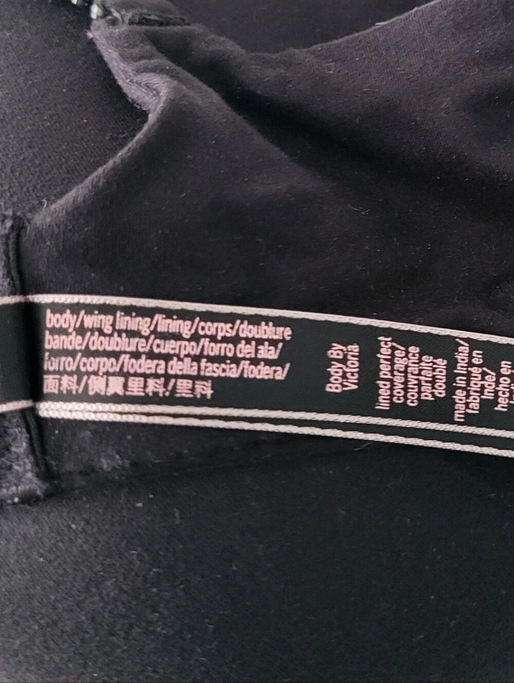 VICTORIA'S SECRET "Body By Victoria" 34DD Black Lined Perfect Coverage Bra - Picture 9 of 9